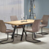 5905248100435_1 Capital Extendable Dining Table – Oak / Black