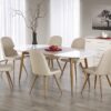 Edward Extendable Dining Table – White / Honey Oak
