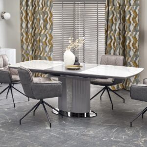 Dancan Ceramic Extendable Dining Table – Marble Effect