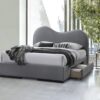 5905248135314_1 Amber Storage Bed with Drawers – 160×200 cm Grey