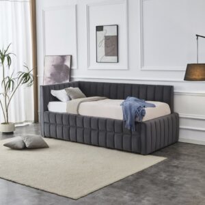 Derby Bed with Trundle – 90×200 cm (Grey)