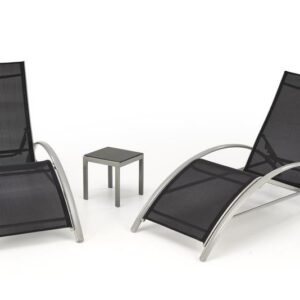 Embolo Set of 2 Sun Loungers + Table