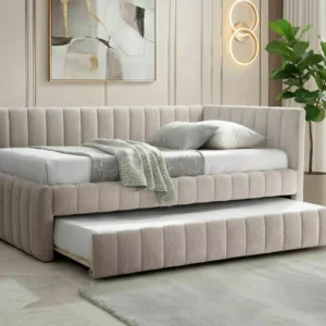 Alfie Velvet Bed with Trundle 120x200